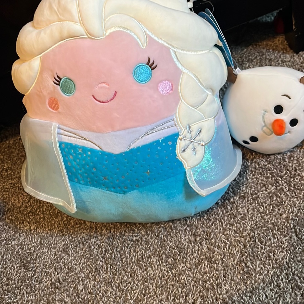 Elsa and Olaf squishmallow